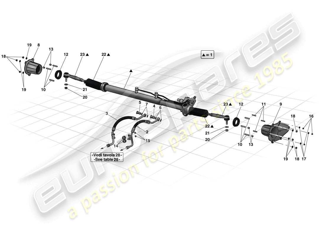 ferrari laferrari (usa) hydraulic power steering box part diagram