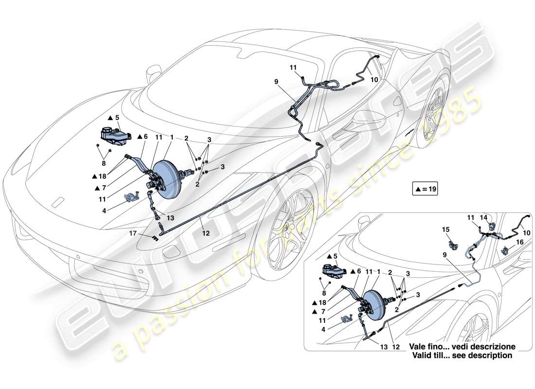 ferrari 458 italia (europe) power steering system parts diagram