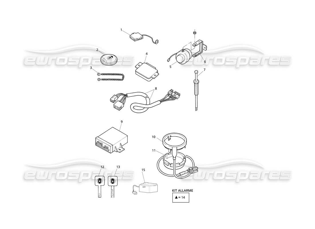 a part diagram from the Maserati QTP V6 Evoluzione parts catalogue