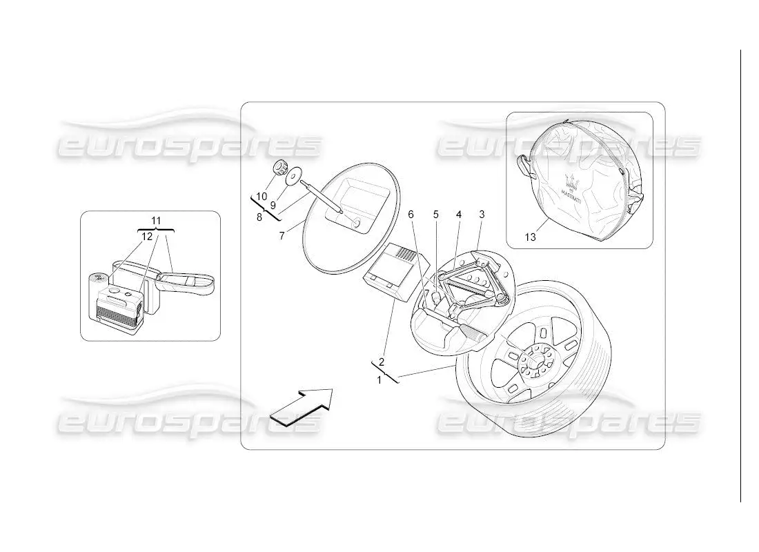 maserati qtp. (2007) 4.2 auto accessories provided parts diagram