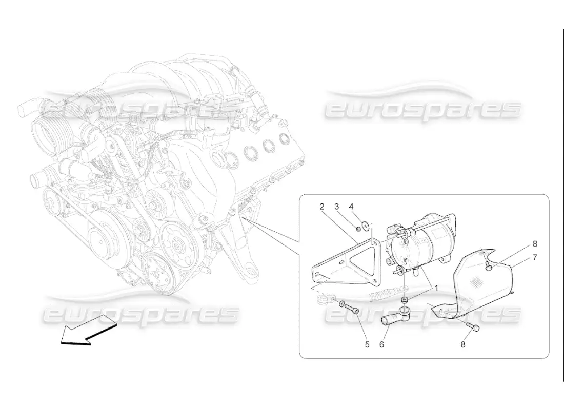 maserati qtp. (2008) 4.2 auto electronic control: engine ignition parts diagram