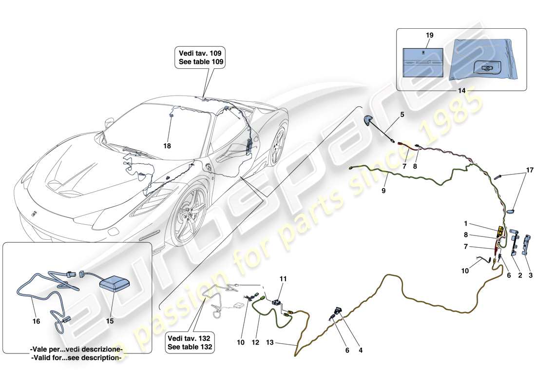 ferrari 458 speciale (europe) telemetry part diagram