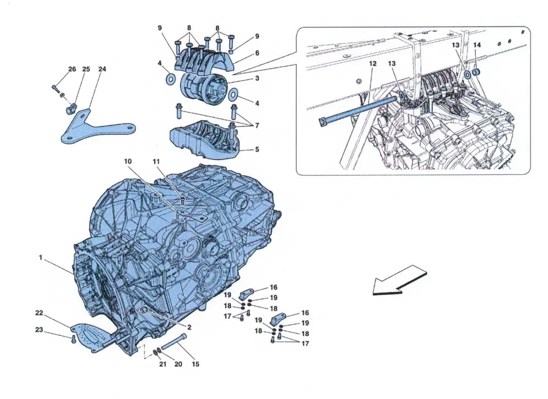 ferrari 458 challenge gearboxes parts diagram