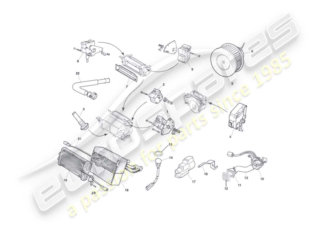 aston martin vanquish (2003) control modules part diagram