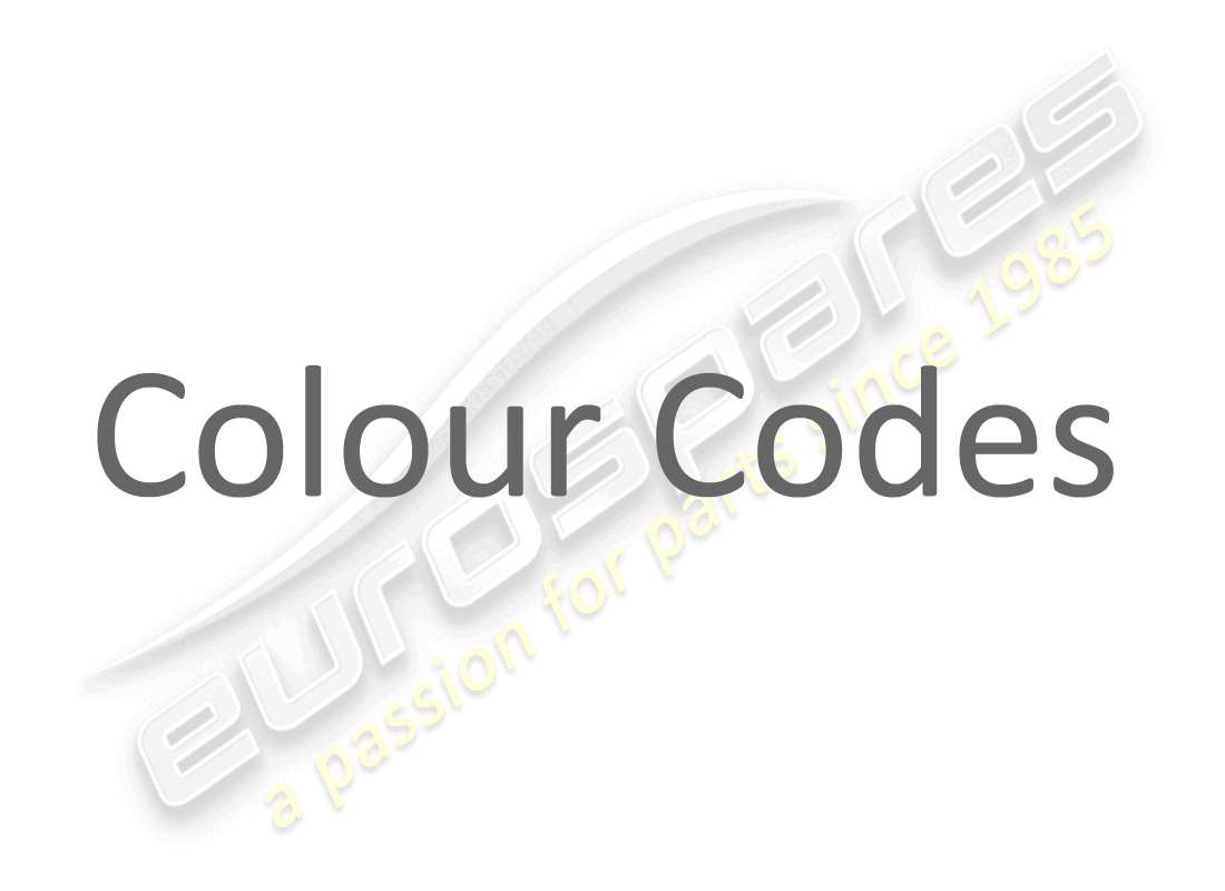 ferrari 599 gtb fiorano (usa) colour codes part diagram