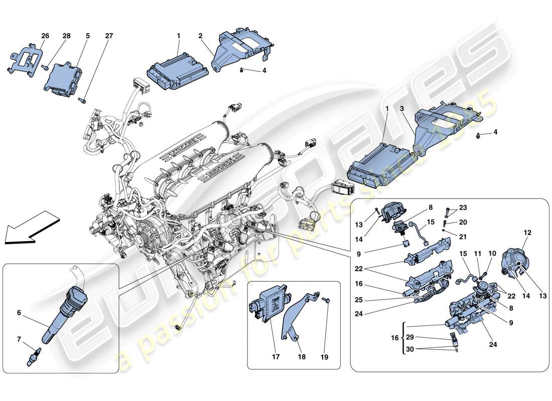 ferrari 458 speciale aperta (usa) injection - ignition system part diagram