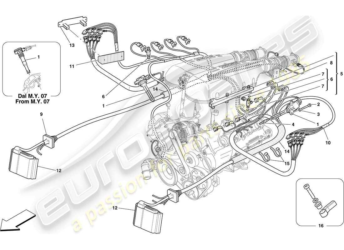 ferrari f430 coupe (europe) injection - ignition system parts diagram