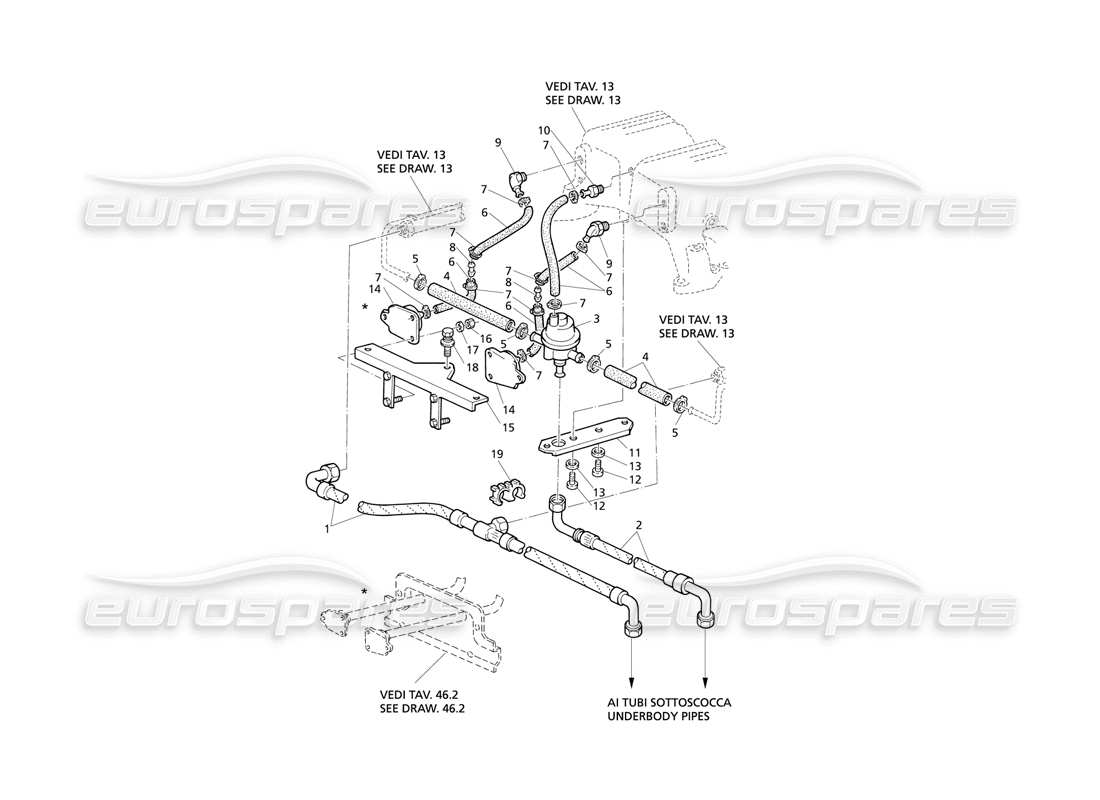 maserati qtp v8 evoluzione intake manifold and inijection system parts diagram