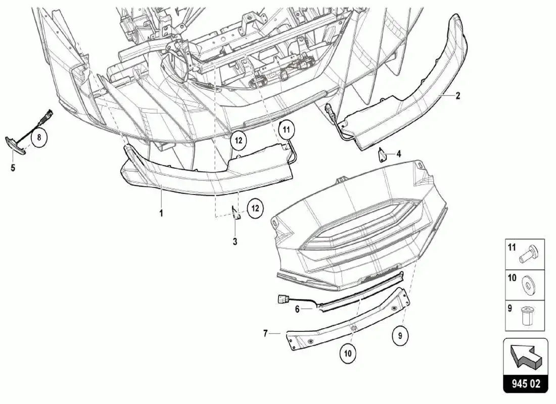 lamborghini centenario spider lights parts diagram
