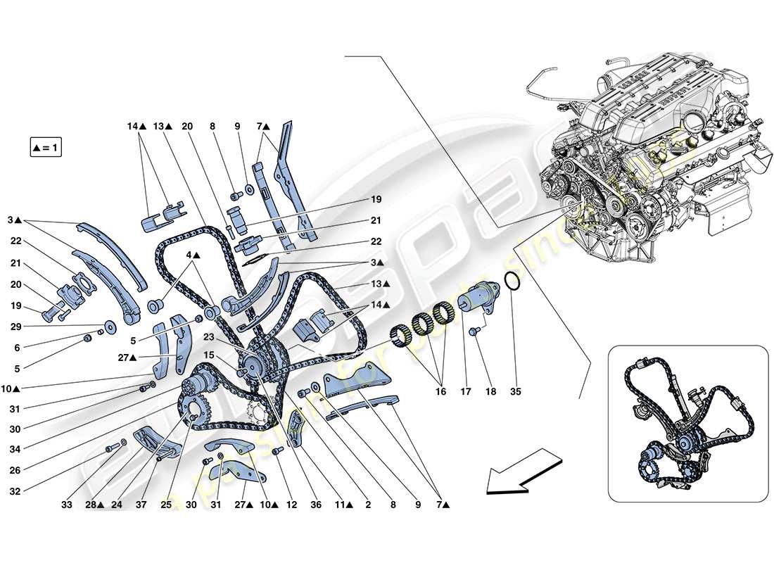 ferrari ff (europe) timing system - drive part diagram