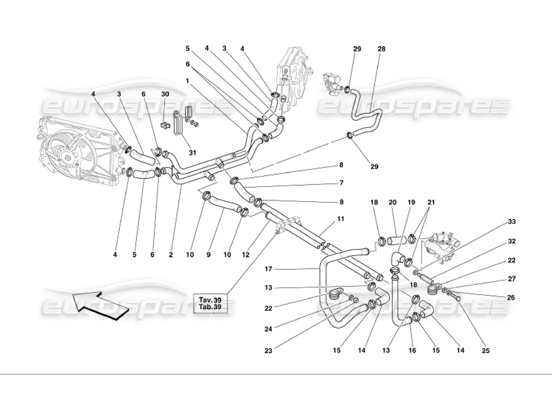 ferrari 360 modena cooling system parts diagram