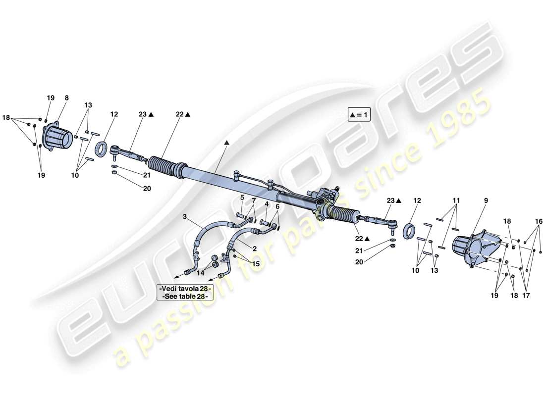 ferrari laferrari aperta (usa) hydraulic power steering box parts diagram