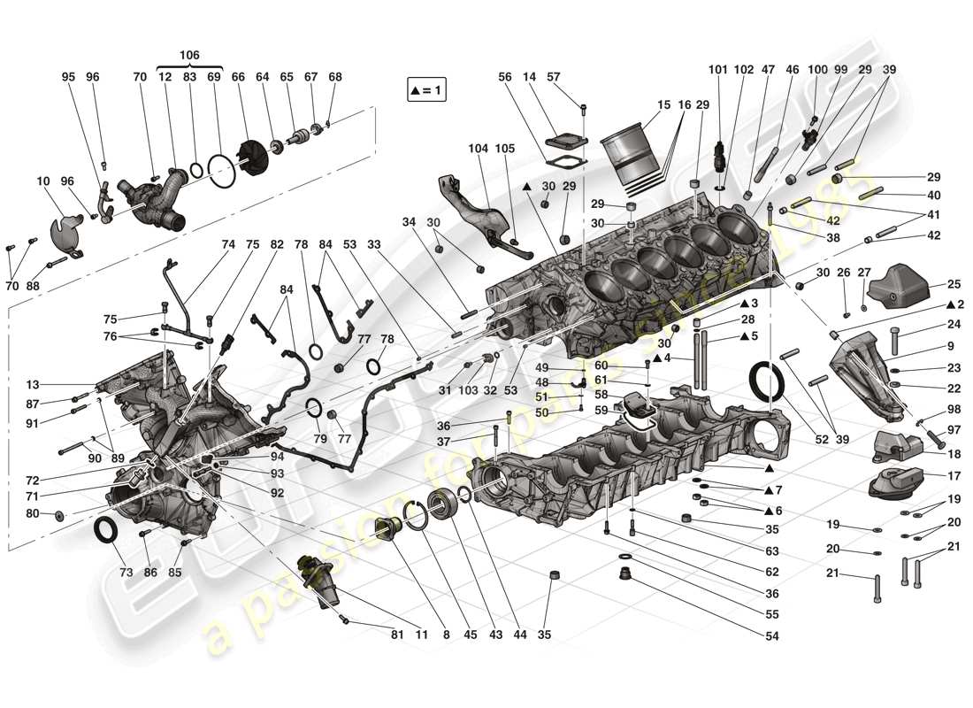 ferrari laferrari (usa) crankcase part diagram