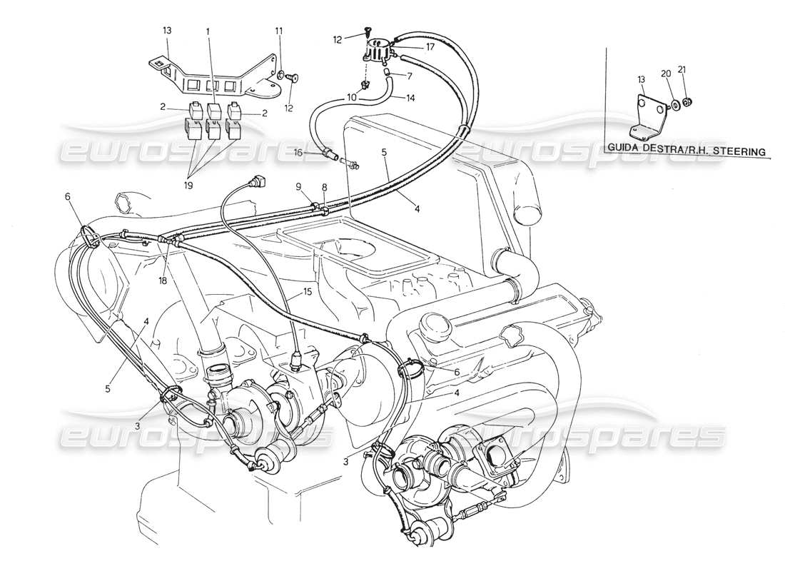 maserati biturbo spider boost control system part diagram