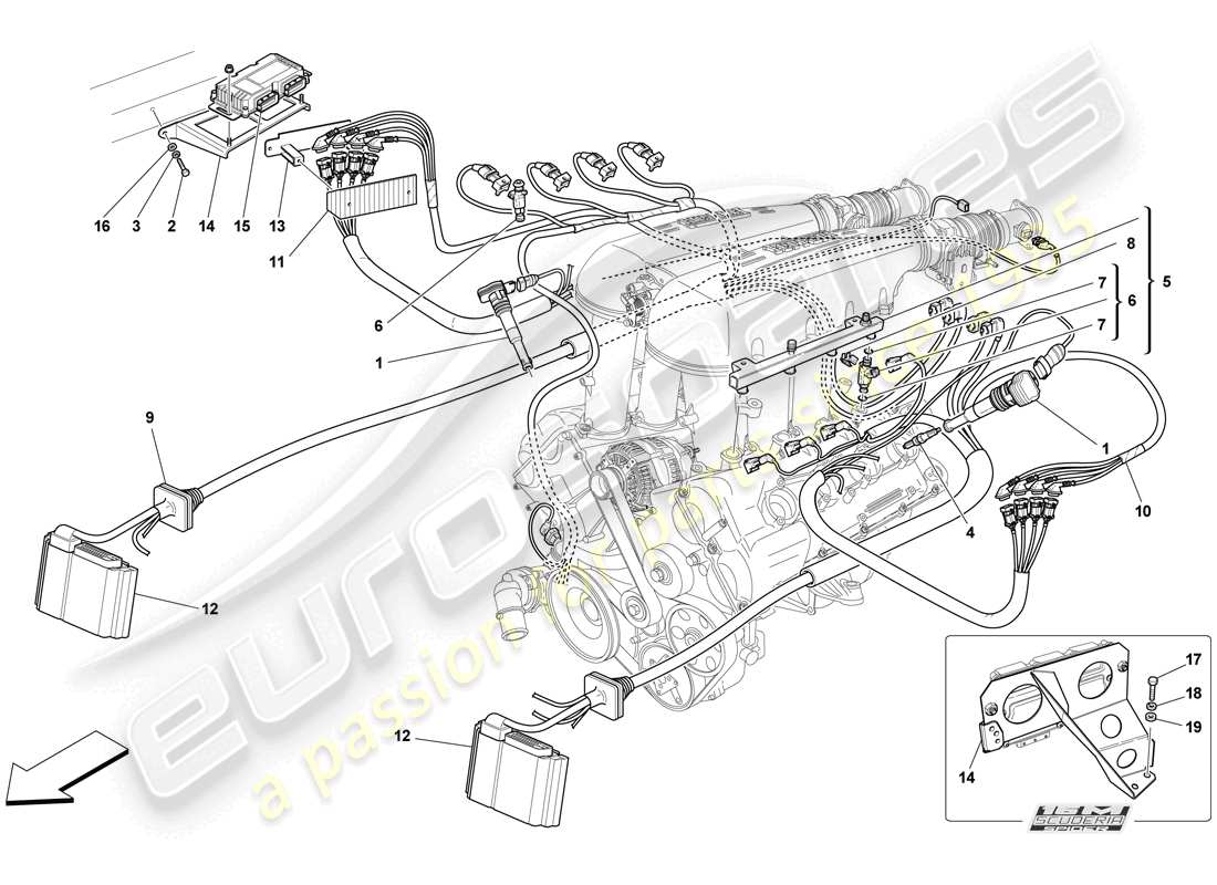 ferrari f430 scuderia spider 16m (europe) injection - ignition system part diagram