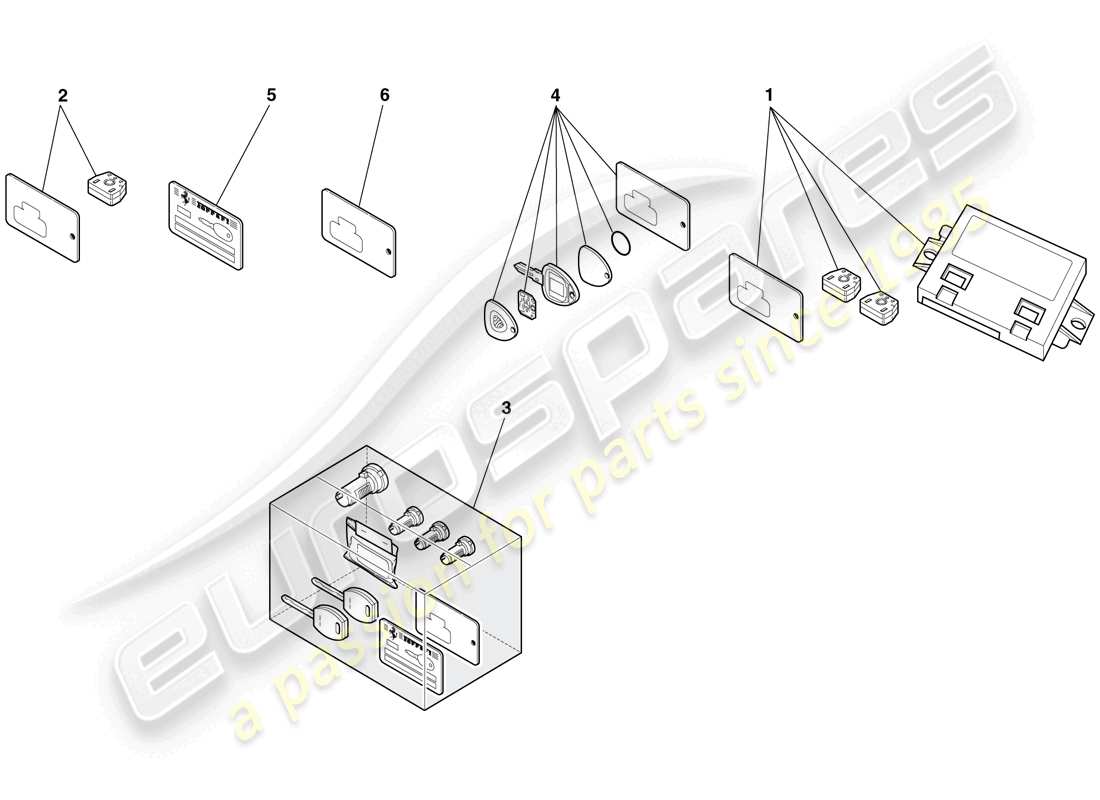 ferrari f430 scuderia (europe) immobiliser kit parts diagram