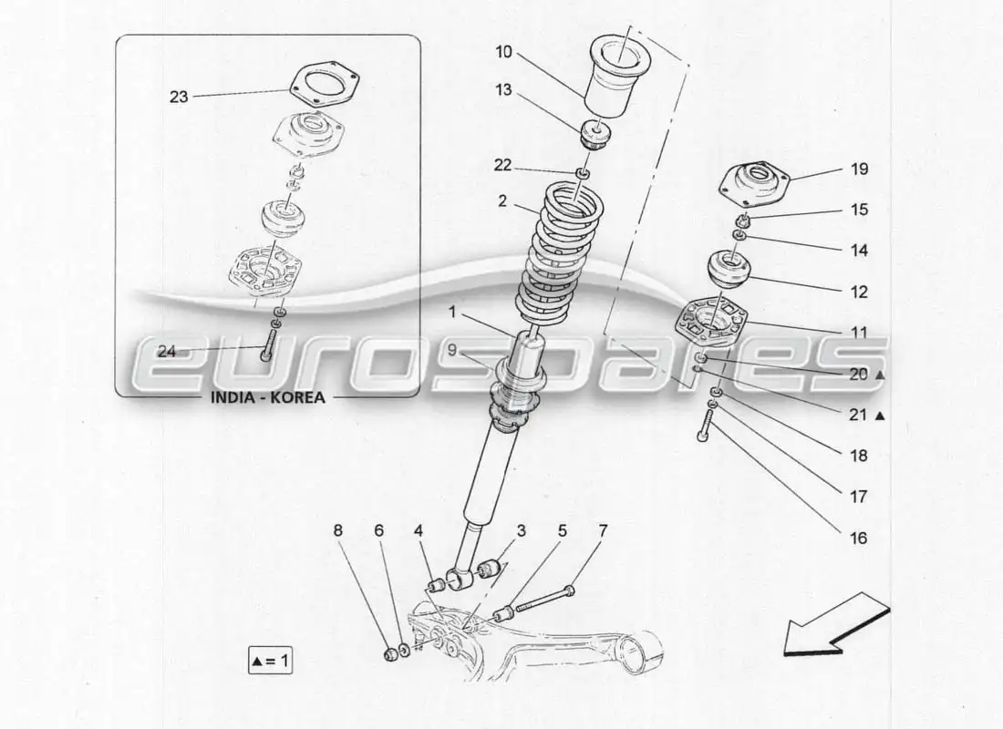 maserati grancabrio mc centenario front cushioning organs parts diagram