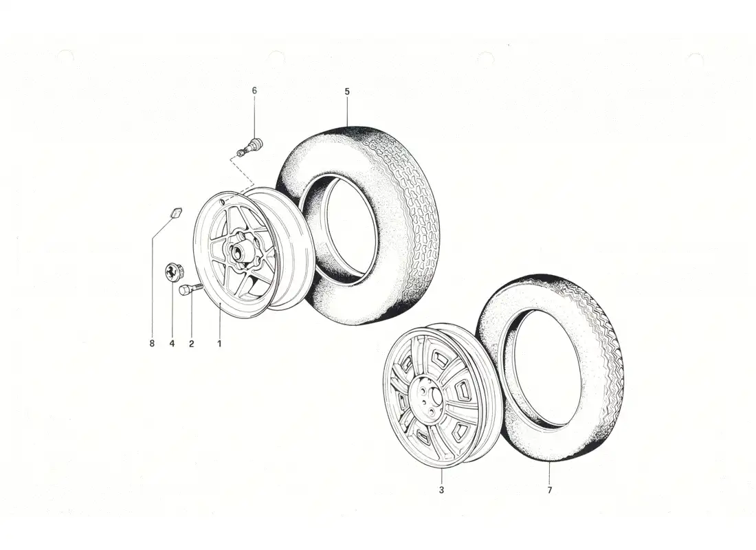 ferrari 208 gtb gts wheels parts diagram