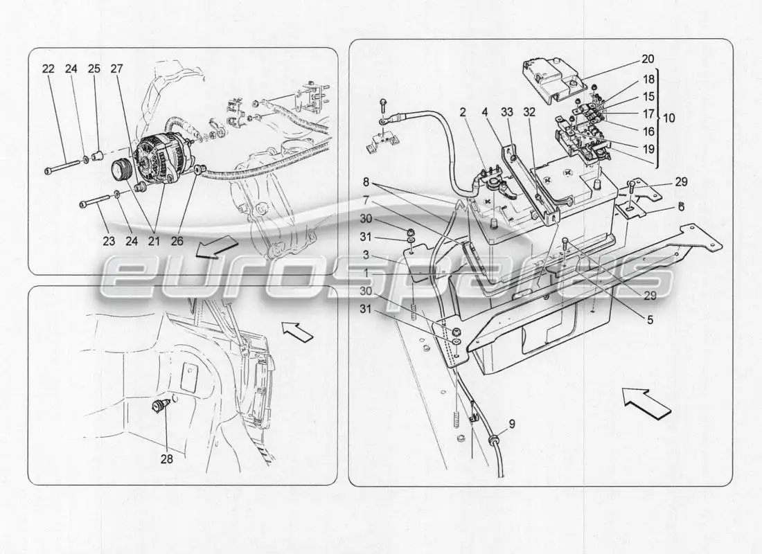 maserati grancabrio mc centenario energy generation and accumulation parts diagram