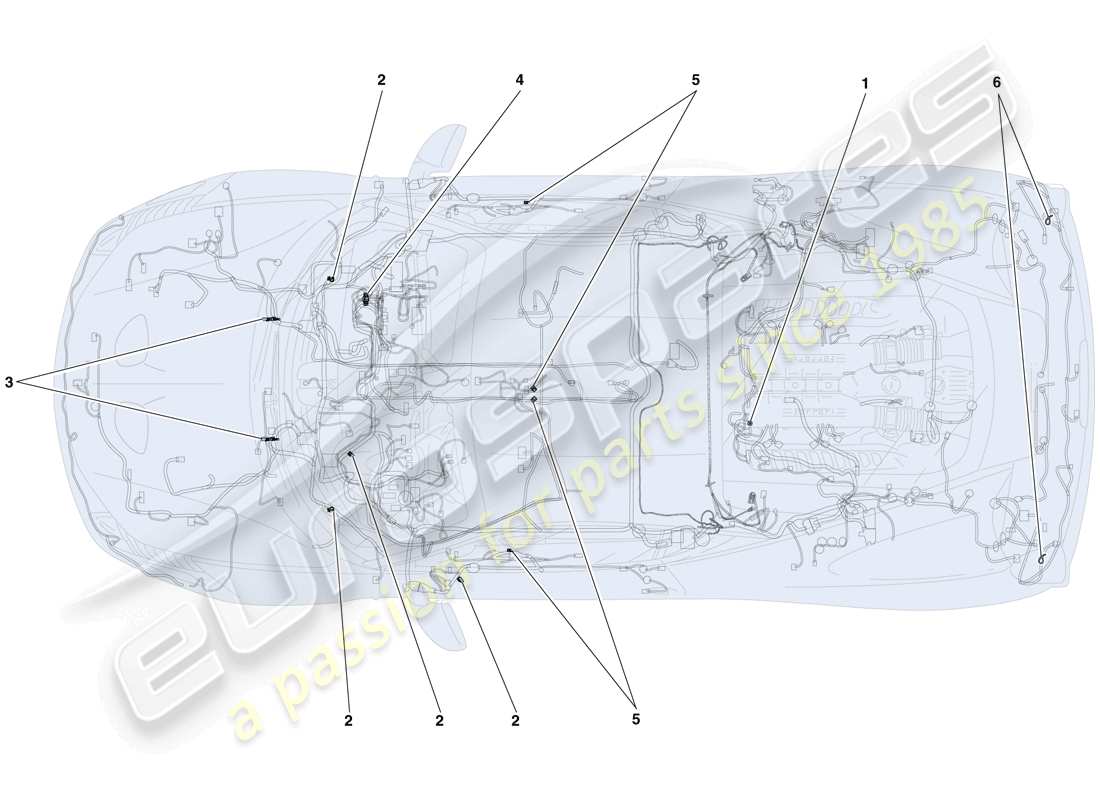 ferrari 458 speciale (rhd) various fastenings for the electrical system parts diagram