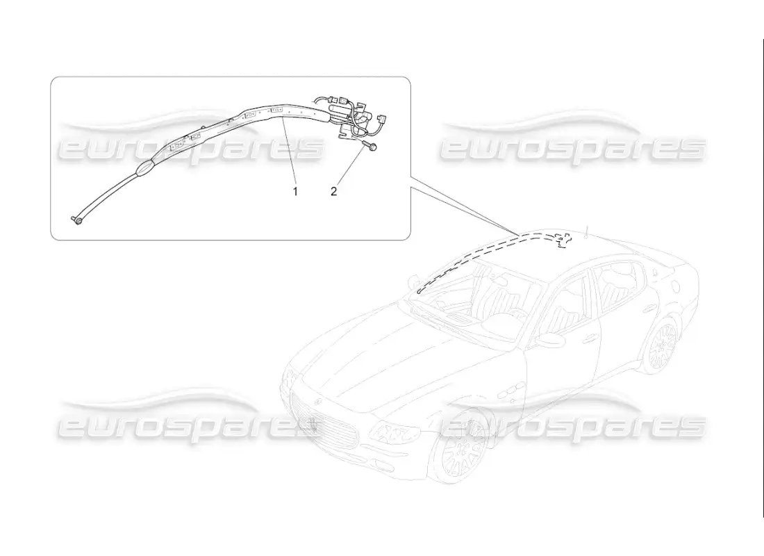 maserati qtp. (2007) 4.2 f1 window bag system parts diagram