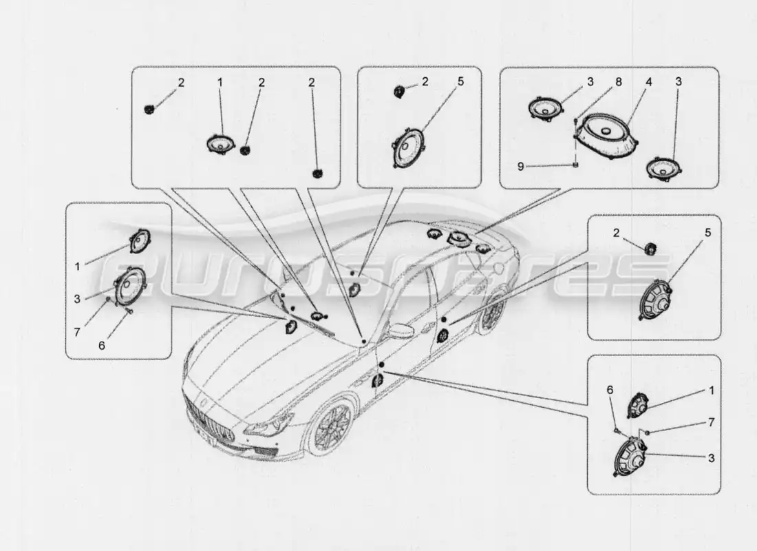 maserati qtp. v8 3.8 530bhp auto 2015 it system part diagram