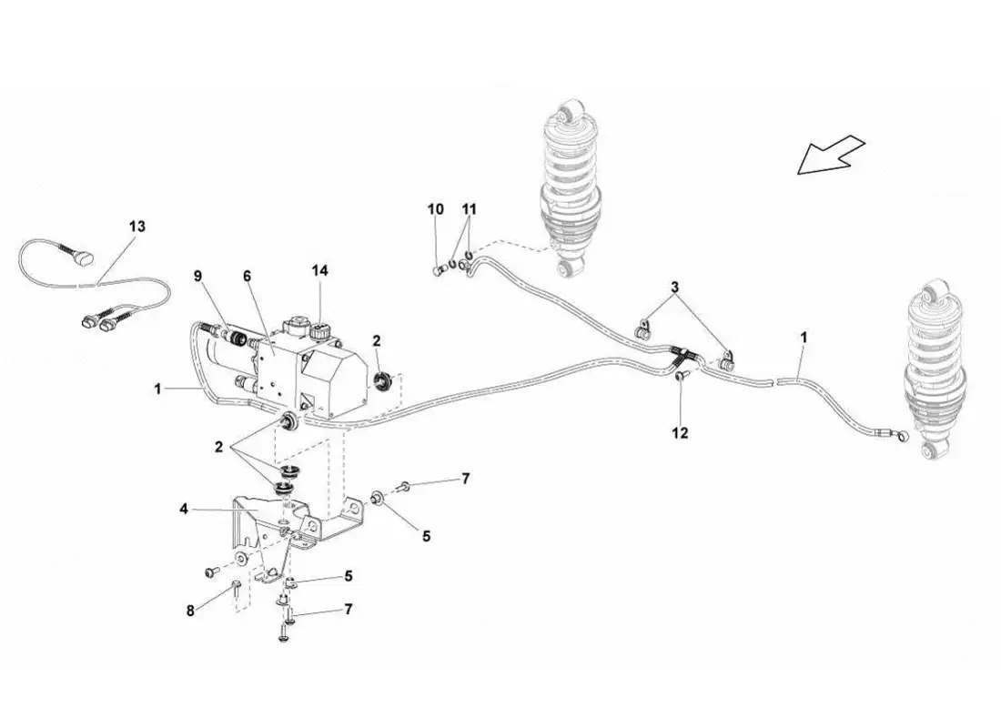 lamborghini gallardo lp570-4s perform jacking system parts diagram