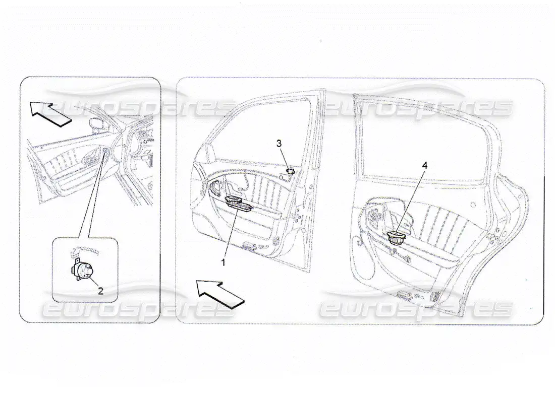 maserati qtp. (2010) 4.2 door devices parts diagram