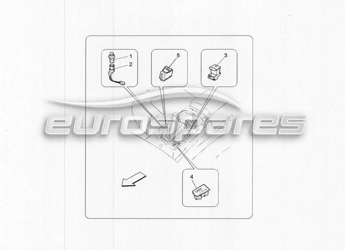 maserati grancabrio mc centenario tunnel equipment parts diagram