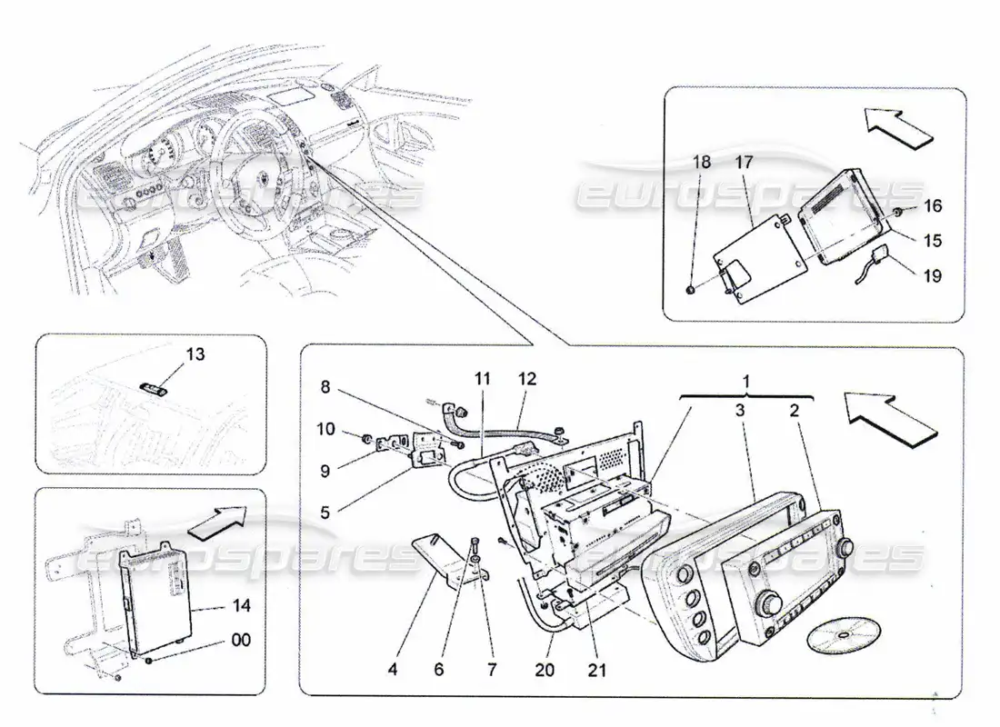 maserati qtp. (2010) 4.7 it system parts diagram
