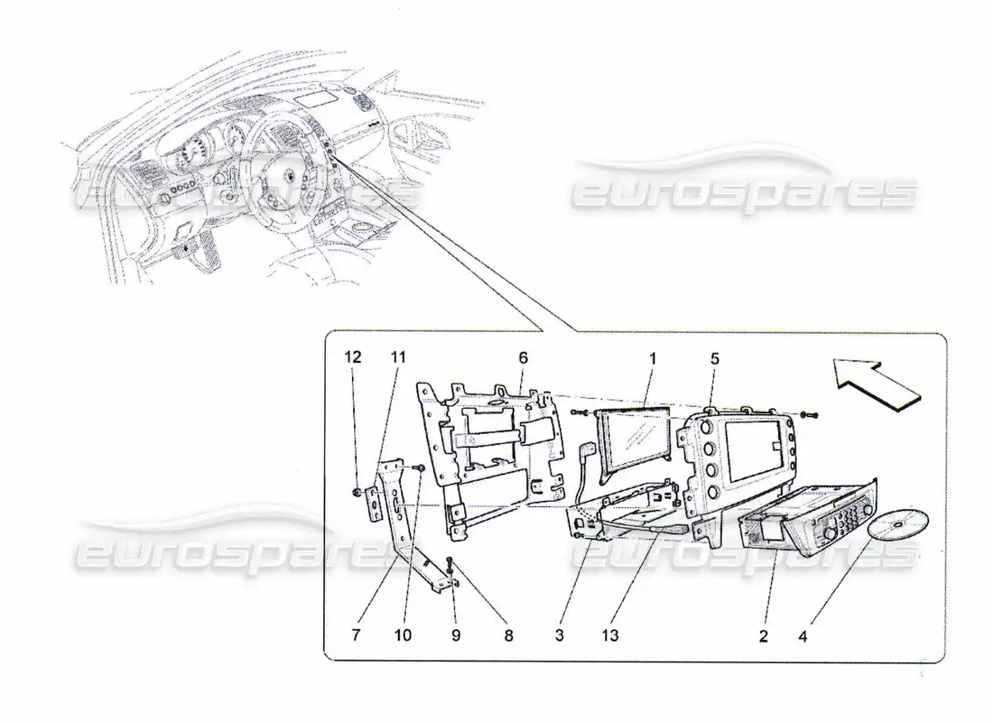 maserati qtp. (2010) 4.7 it system parts diagram