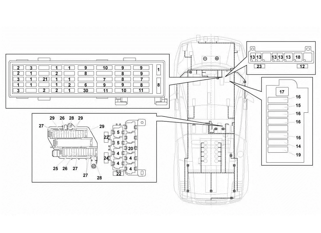 lamborghini gallardo lp570-4s perform electrical system parts diagram