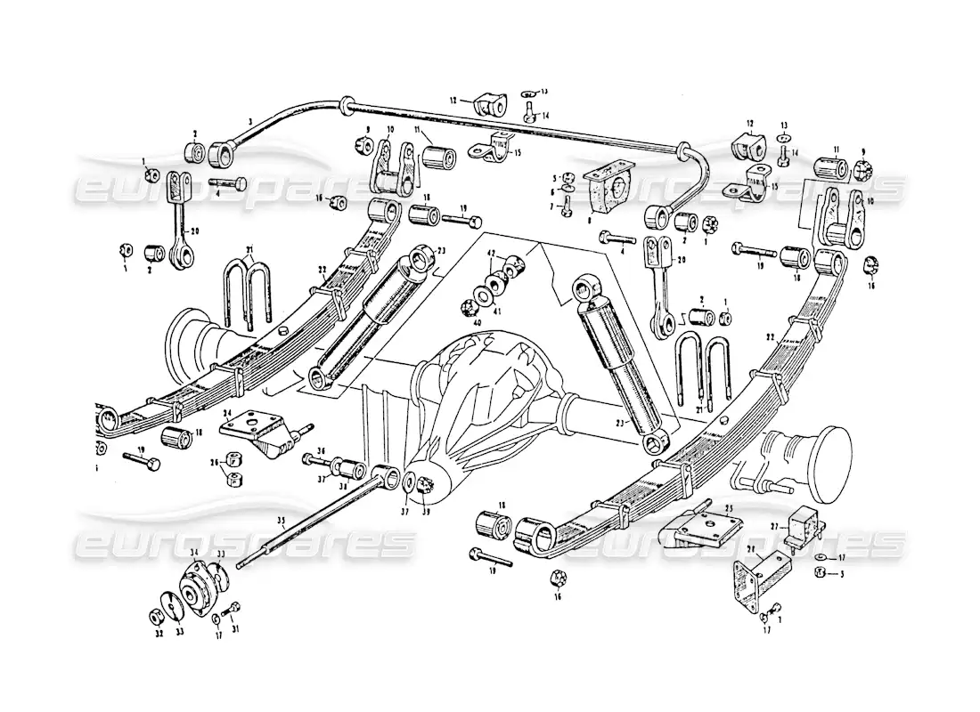 maserati 3500 gt rear suspension parts diagram