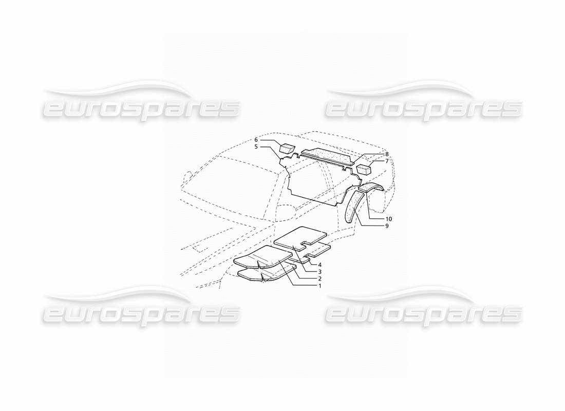 maserati ghibli 2.8 (abs) insulation parts diagram