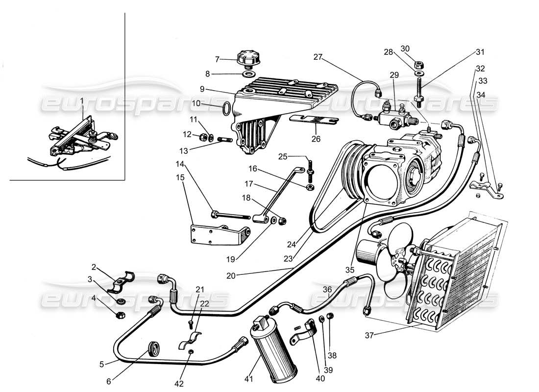 lamborghini espada air-con (da 176 a 750) parts diagram