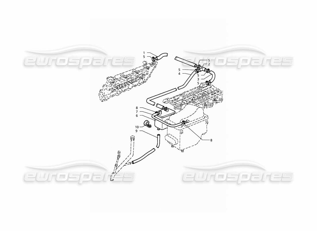 maserati qtp. 3.2 v8 (1999) oil vapour recovery part diagram