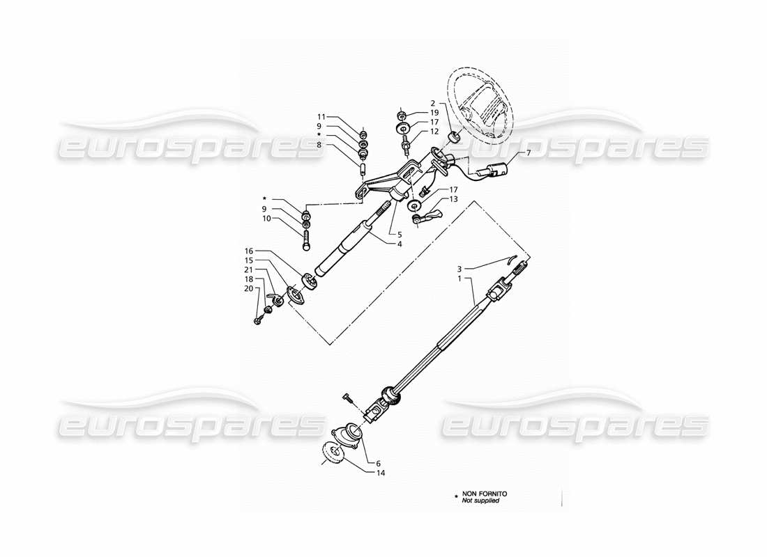 maserati qtp. 3.2 v8 (1999) steering column parts diagram