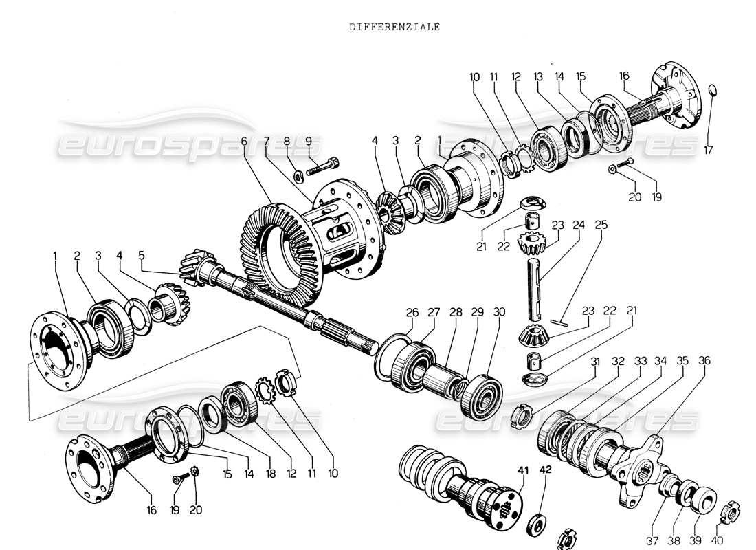 lamborghini espada differential parts diagram