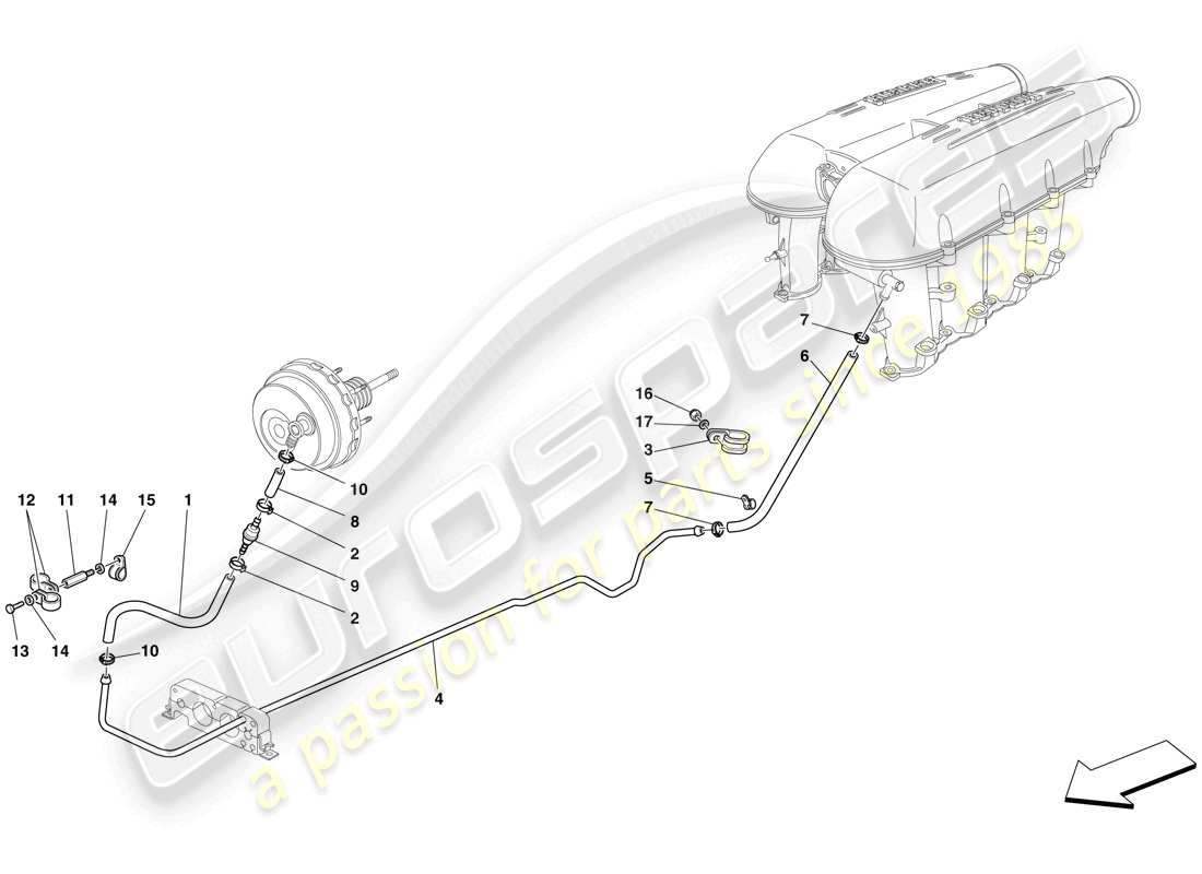 ferrari f430 spider (europe) power steering system part diagram