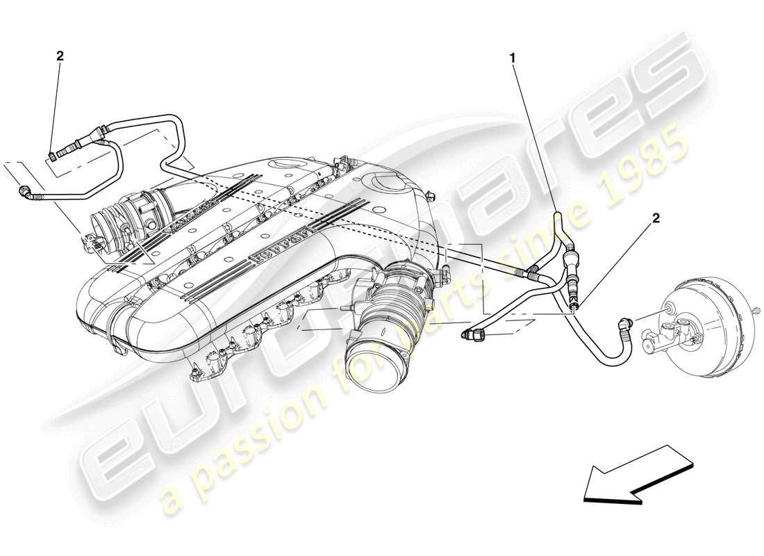 ferrari 599 sa aperta (rhd) power steering system part diagram