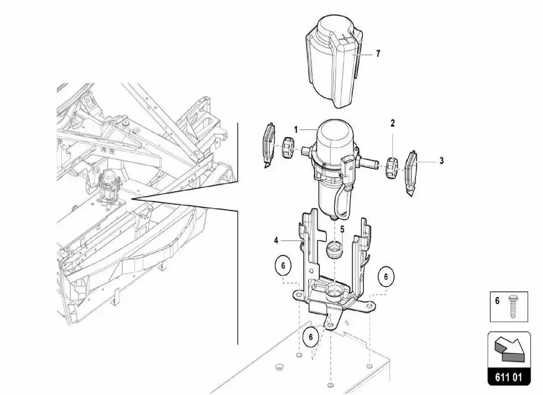 lamborghini centenario spider vacuum pump for brake servo parts diagram