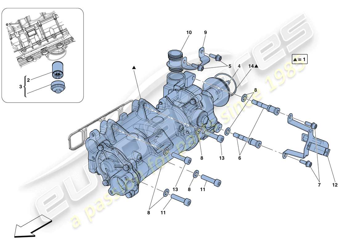 ferrari 812 superfast (europe) cooling - oil pump parts diagram
