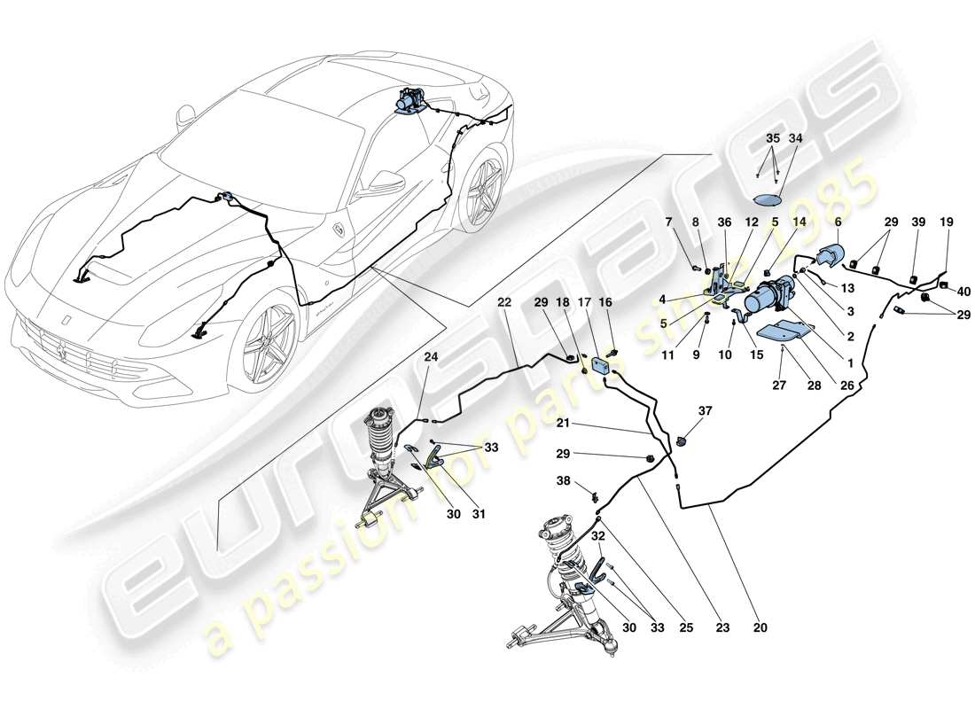 ferrari f12 berlinetta (usa) vehicle lift system part diagram