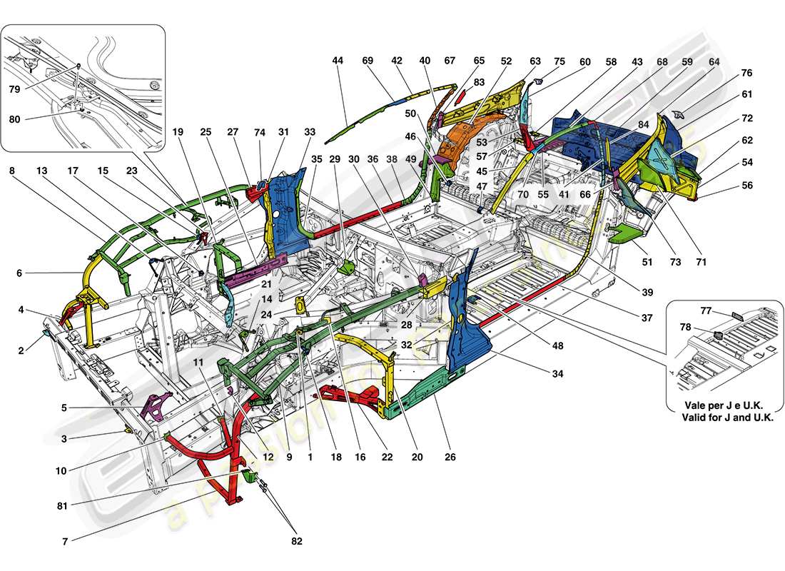 ferrari ff (europe) chassis completion part diagram