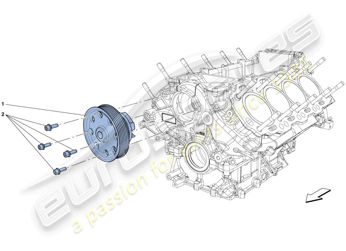 ferrari gtc4 lusso t (usa) cooling: water pump part diagram