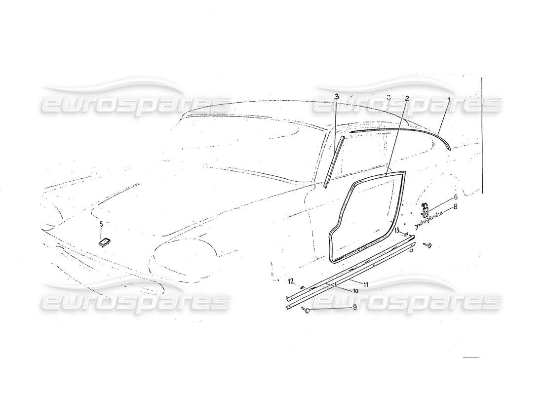 ferrari 330 gt 2+2 (coachwork) inner frames (edition 2) parts diagram