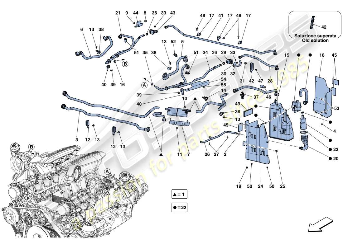 ferrari 488 gtb (europe) evaporative emissions control system parts diagram