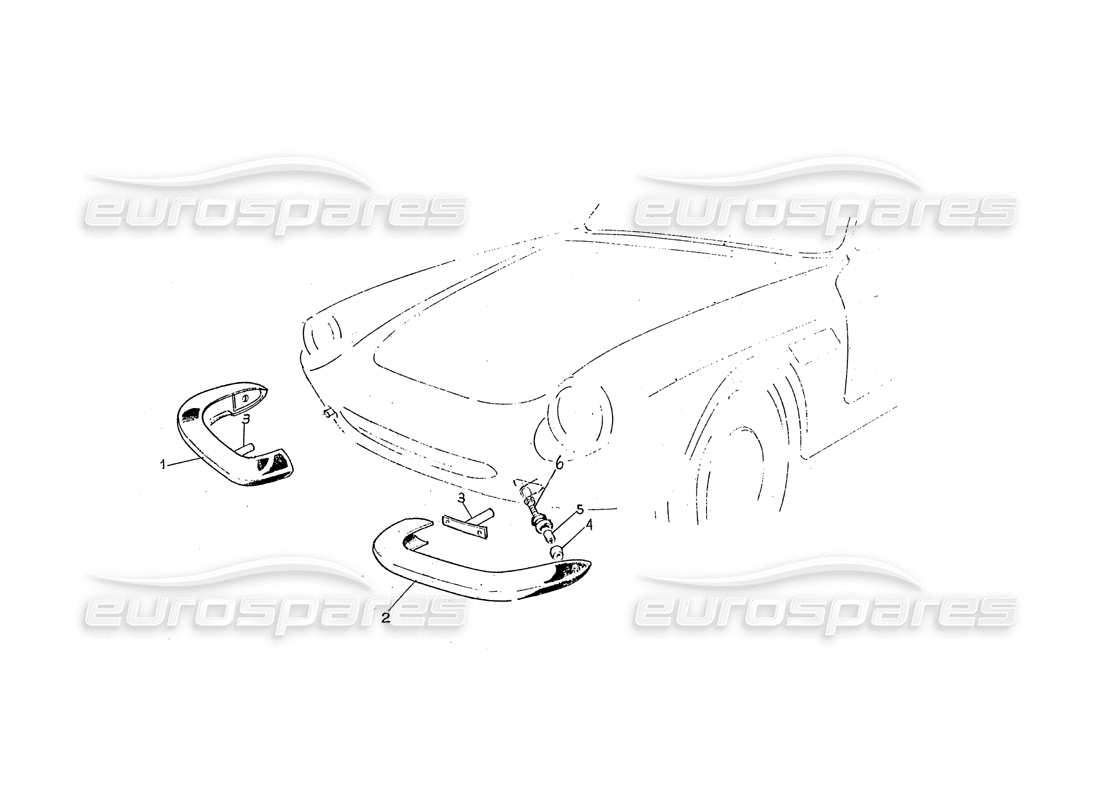 ferrari 330 gtc (coachwork) front bumpers part diagram