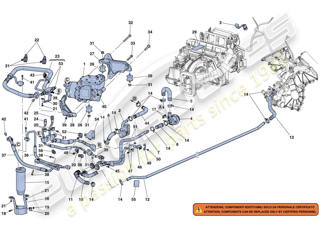 ferrari laferrari aperta (europe) ac system parts diagram