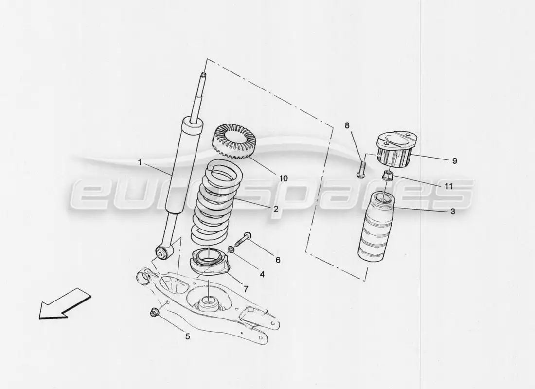 maserati qtp. v8 3.8 530bhp auto 2015 rear shock absorber devices part diagram